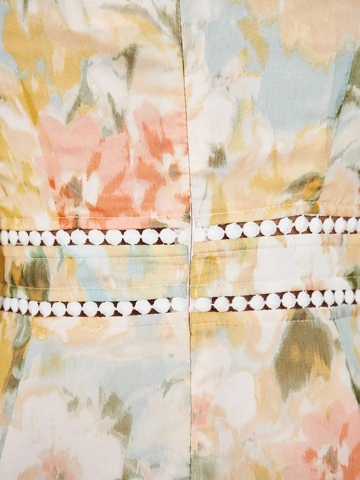 Deep V Neck Puff Long Sleeve Floral Midi Dress sold by Allegra K product image thumbnail 5