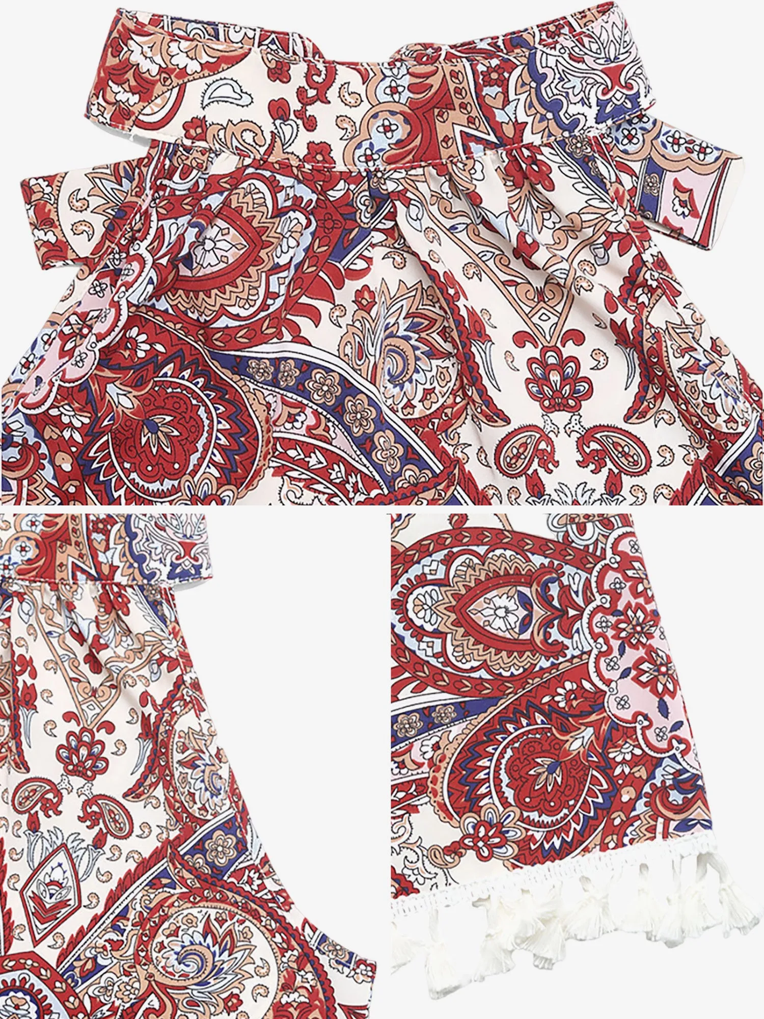 Halter Neck Sleeveless Paisley Print Mini Dress sold by Allegra K product image thumbnail 5