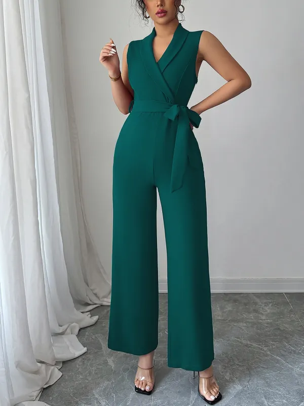 Women's Jean Jumpsuit V Neck Zip Up Backless Cut Out Denim