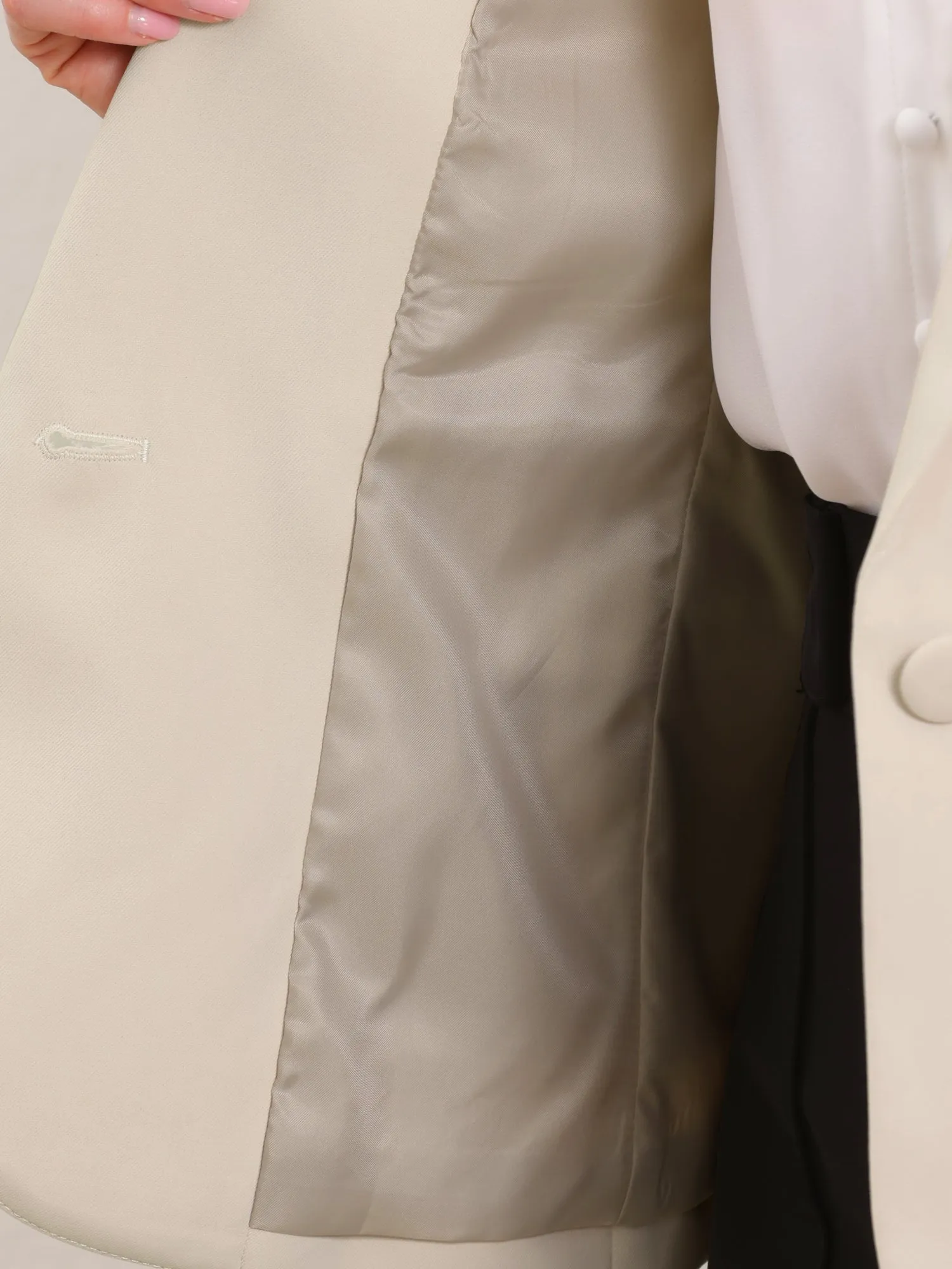 Long Sleeve One Button Business Casual Blazer sold by Allegra K product image thumbnail 4