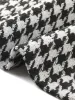 Notch Lapel Houndstooth Buttons Work Long Sleeves Blazer sold by Allegra K