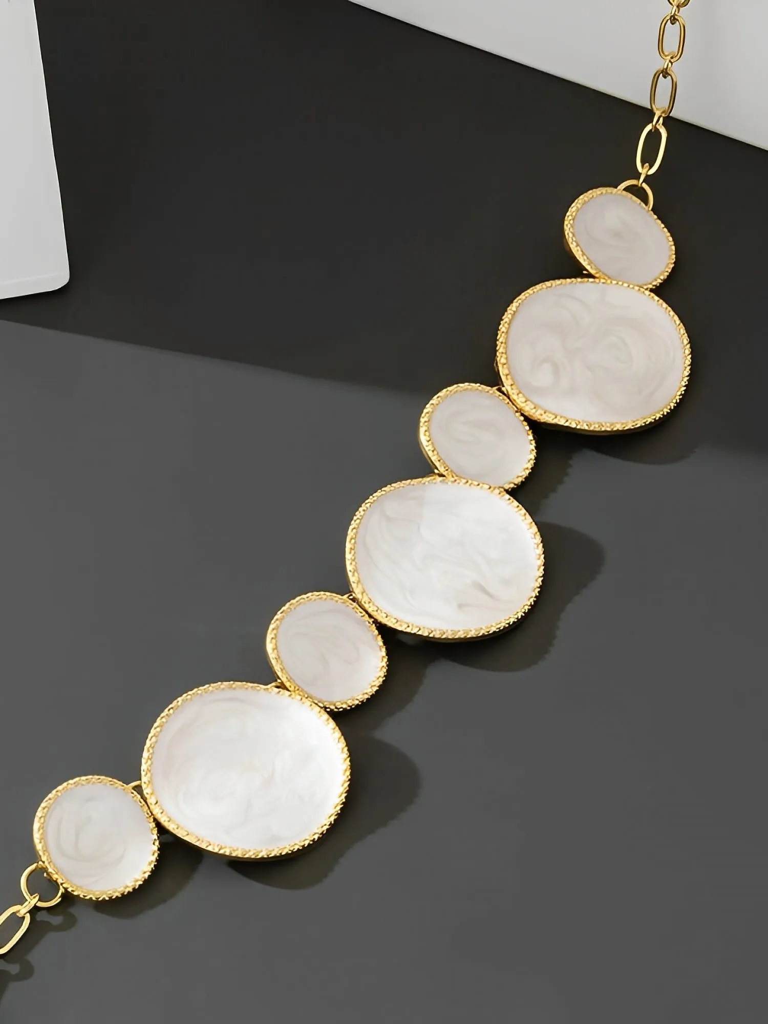 4 Pcs Irregular Round Shape Bracelet Necklace Earrings Ring Set sold by Allegra K product image thumbnail 5