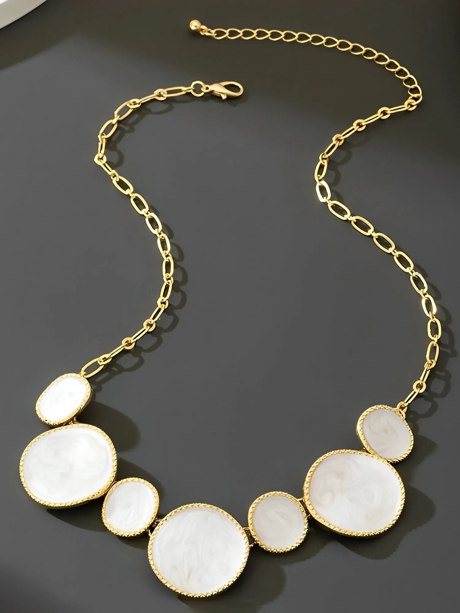4 Pcs Irregular Round Shape Bracelet Necklace Earrings Ring Set sold by Allegra K product image thumbnail 4