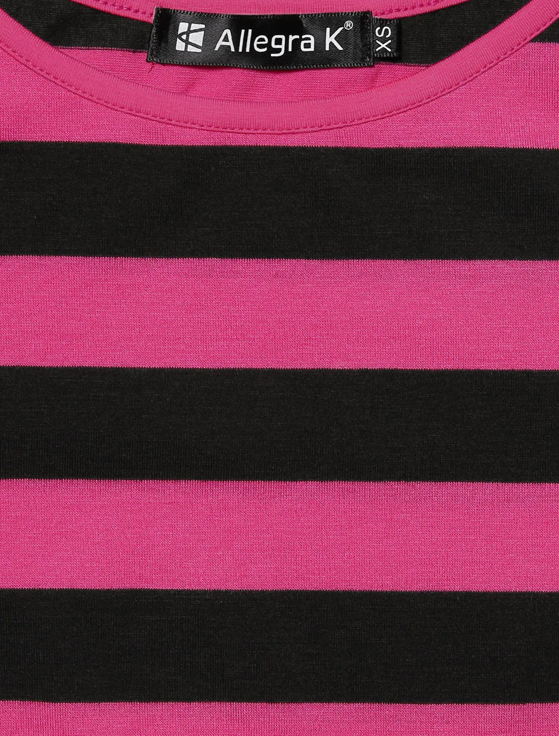 Casual Striped 3/4 Sleeve Round Neck T-Shirt sold by Allegra K product image thumbnail 5