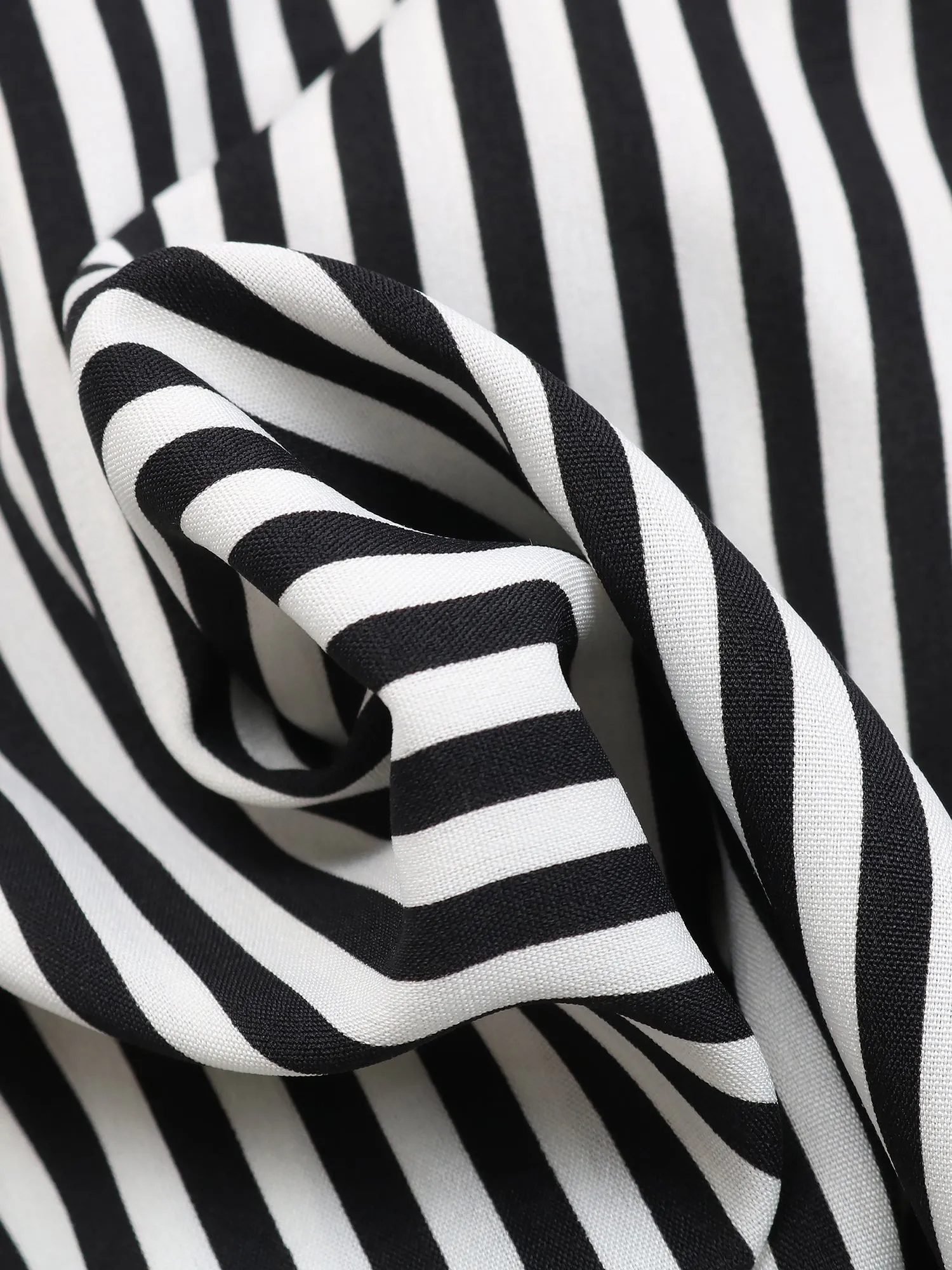 Striped Notch Neck Ruffled Cap Sleeves Blouse sold by Allegra K product image thumbnail 5