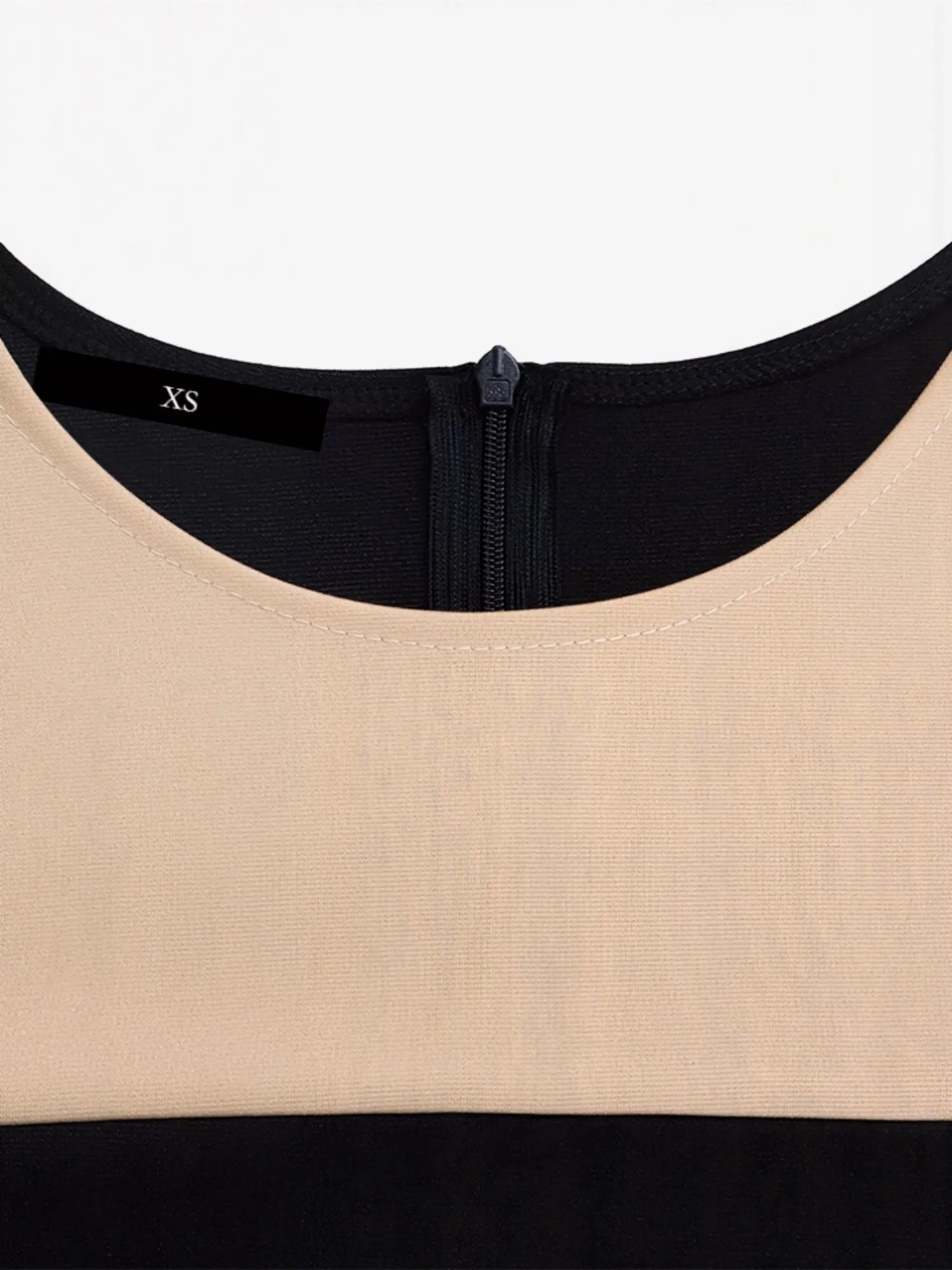 Colorblock Round Neck 3/4 Sleeves Sheath Dress sold by Allegra K product image thumbnail 4