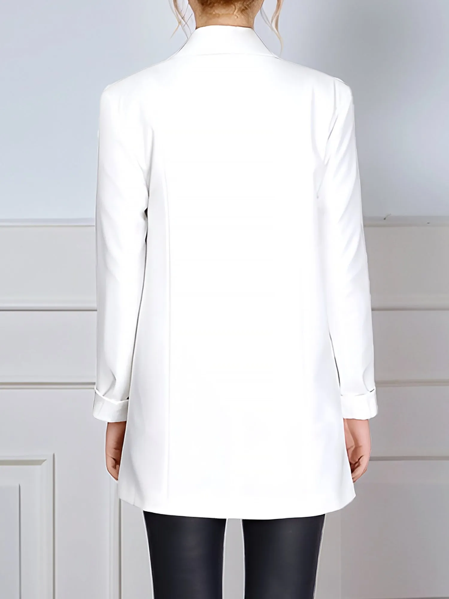 Shawl Collar One Button Mid Length Blazer sold by Allegra K product image thumbnail 2