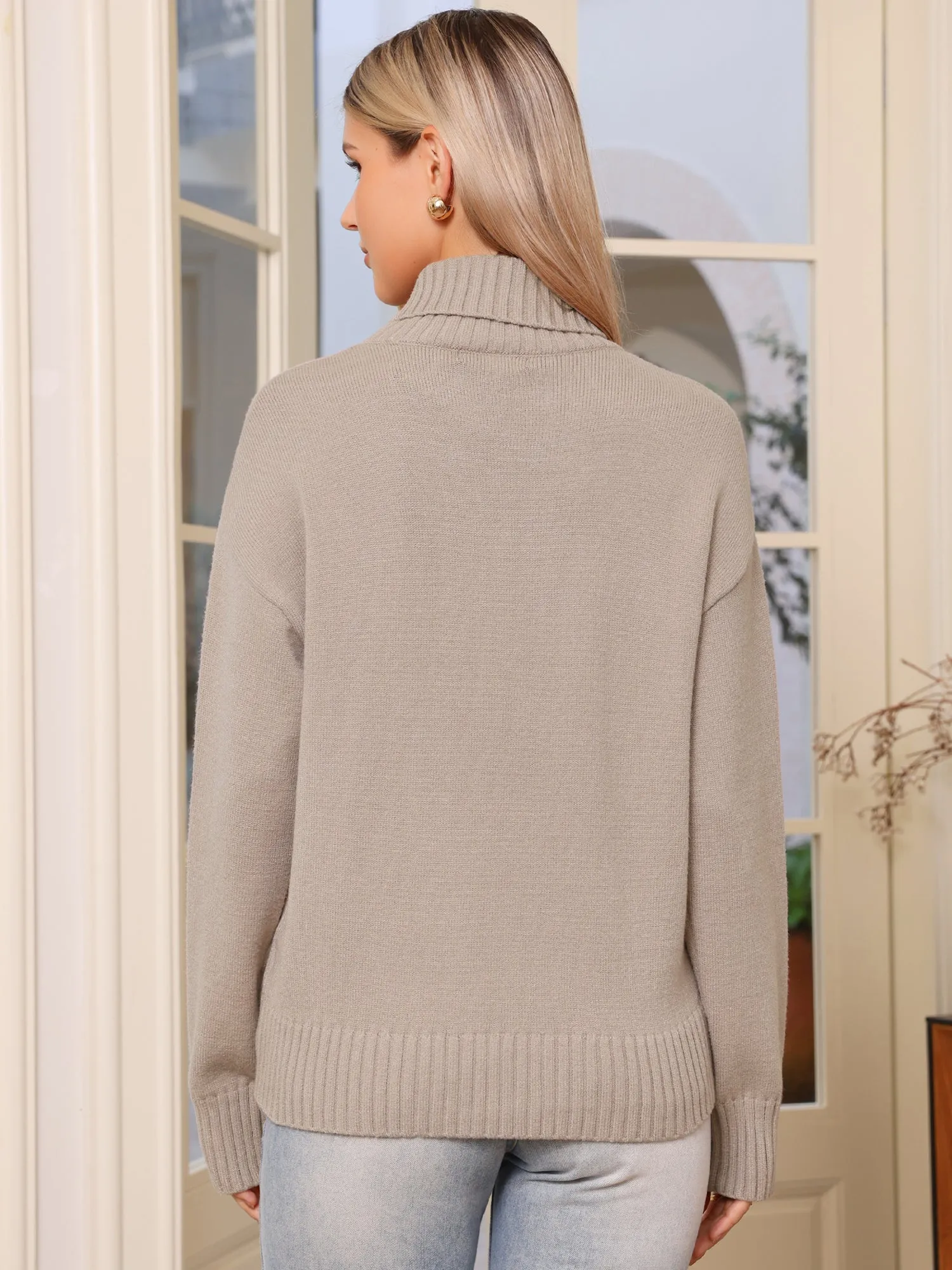 Turtleneck Long Sleeve Fall Winter Casual Pullover Sweater sold by Allegra K product image thumbnail 2