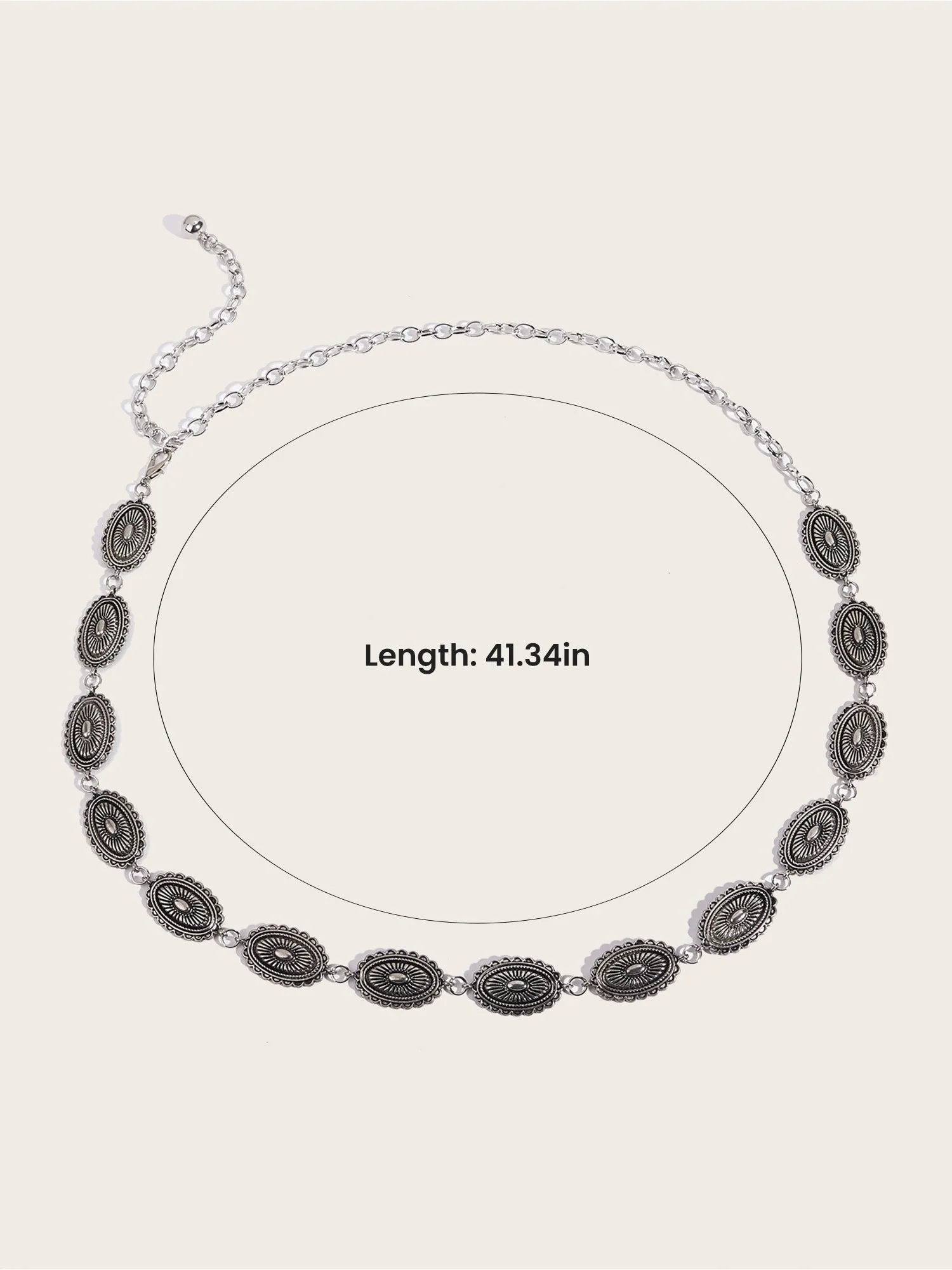 Women's Oval Shape Decorative Chain Belt sold by Allegra K product image thumbnail 5