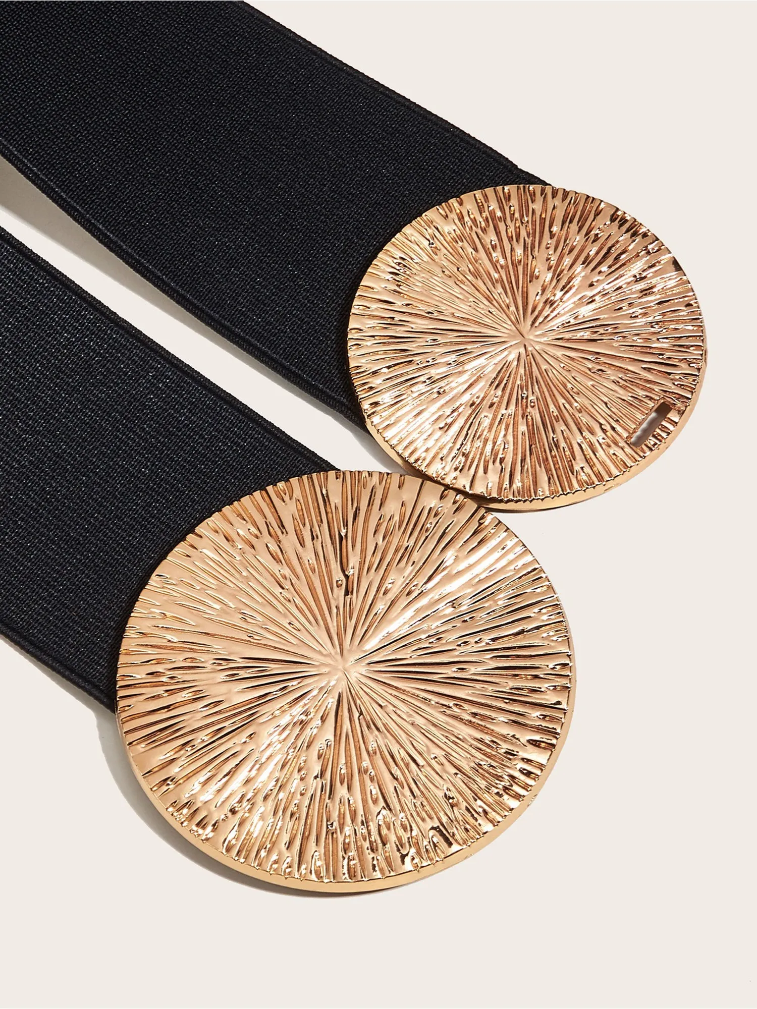 Women's Round Metal Wide Elastic Waistband Belt sold by Allegra K product image thumbnail 4