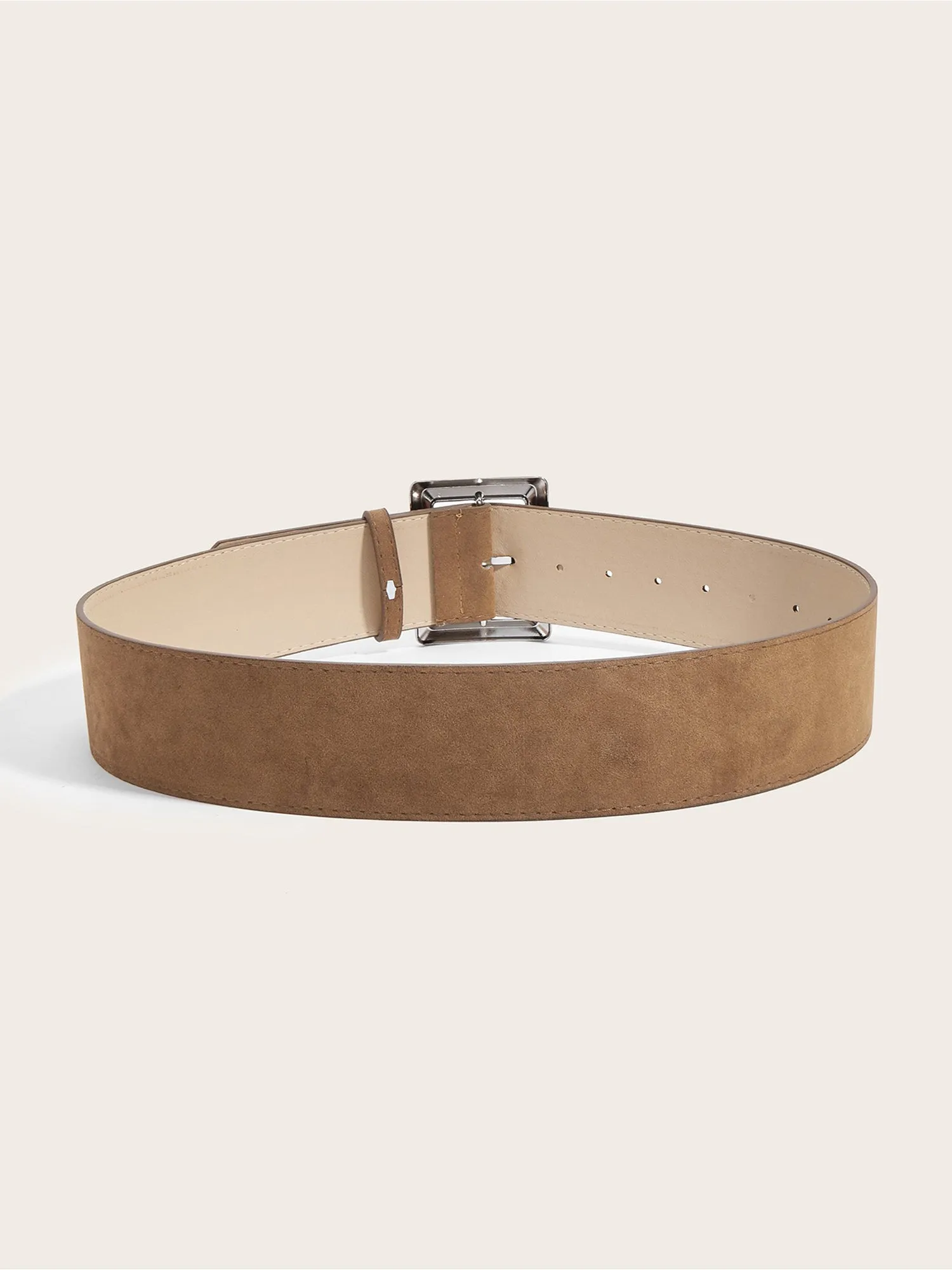 Women's Solid Color Faux Suede Buckle Belt sold by Allegra K product image thumbnail 4