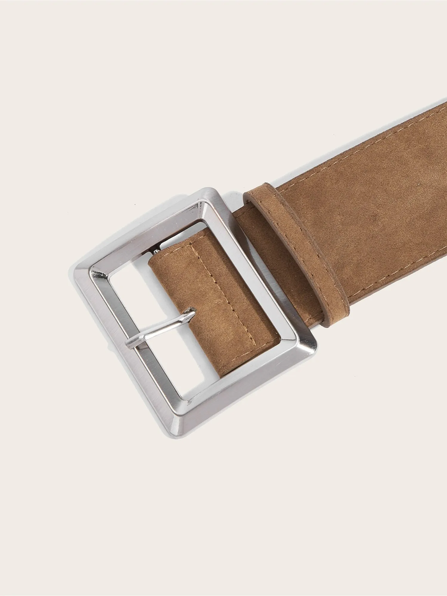 Women's Solid Color Faux Suede Buckle Belt sold by Allegra K product image thumbnail 3