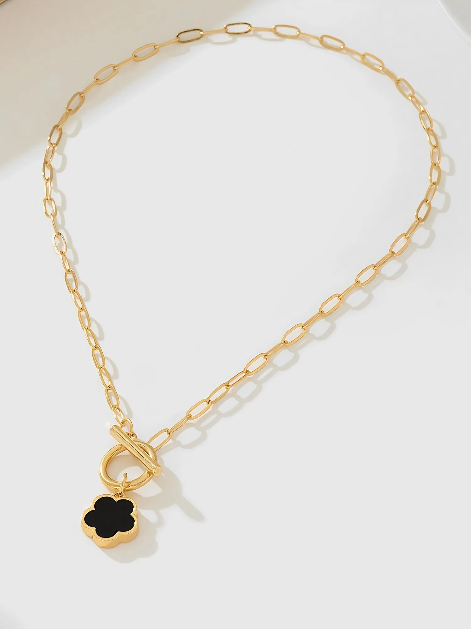 Flower Pendant OT Buckle Alloy Necklace sold by Allegra K product image thumbnail 2