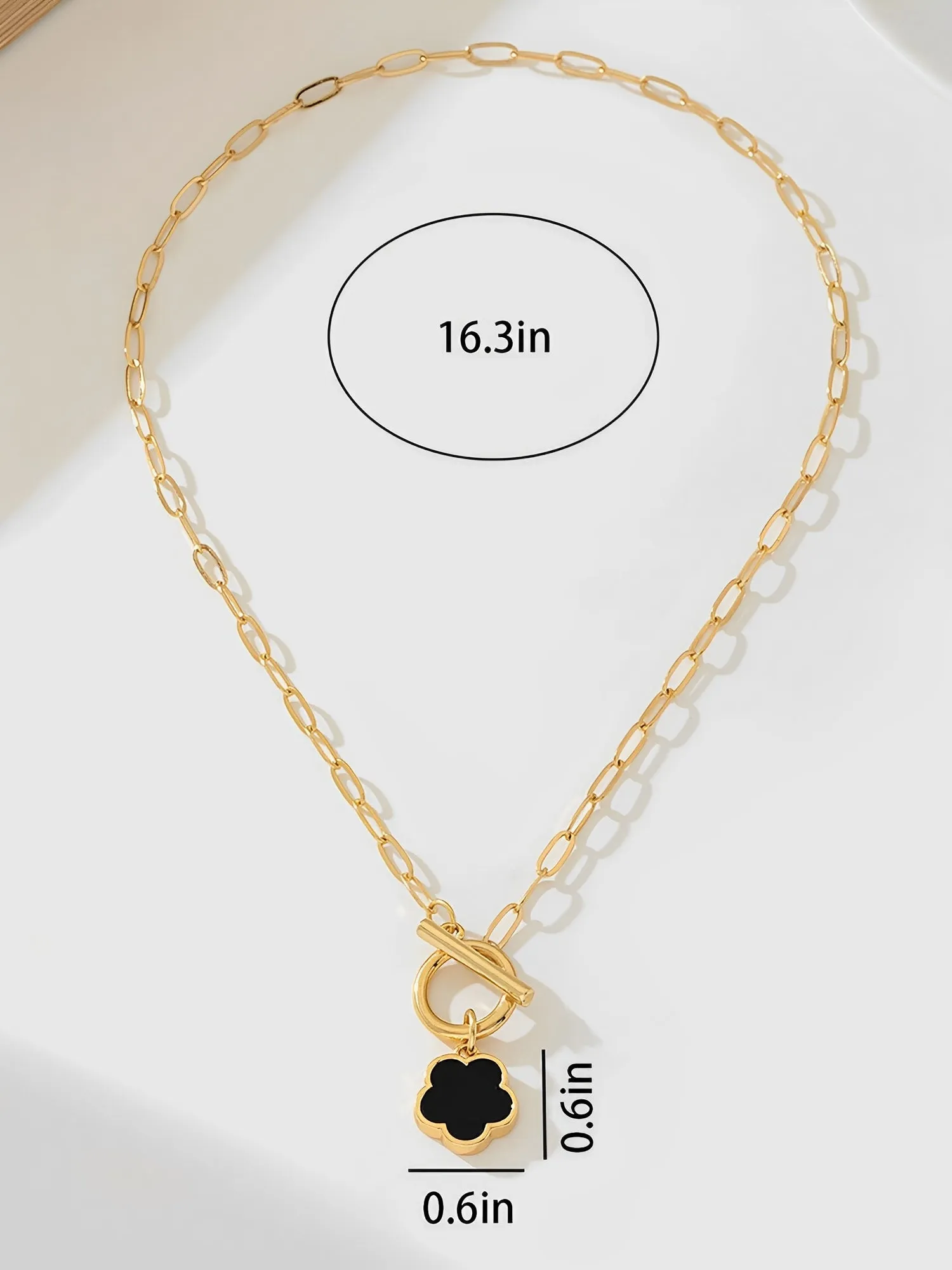 Flower Pendant OT Buckle Alloy Necklace sold by Allegra K product image thumbnail 5