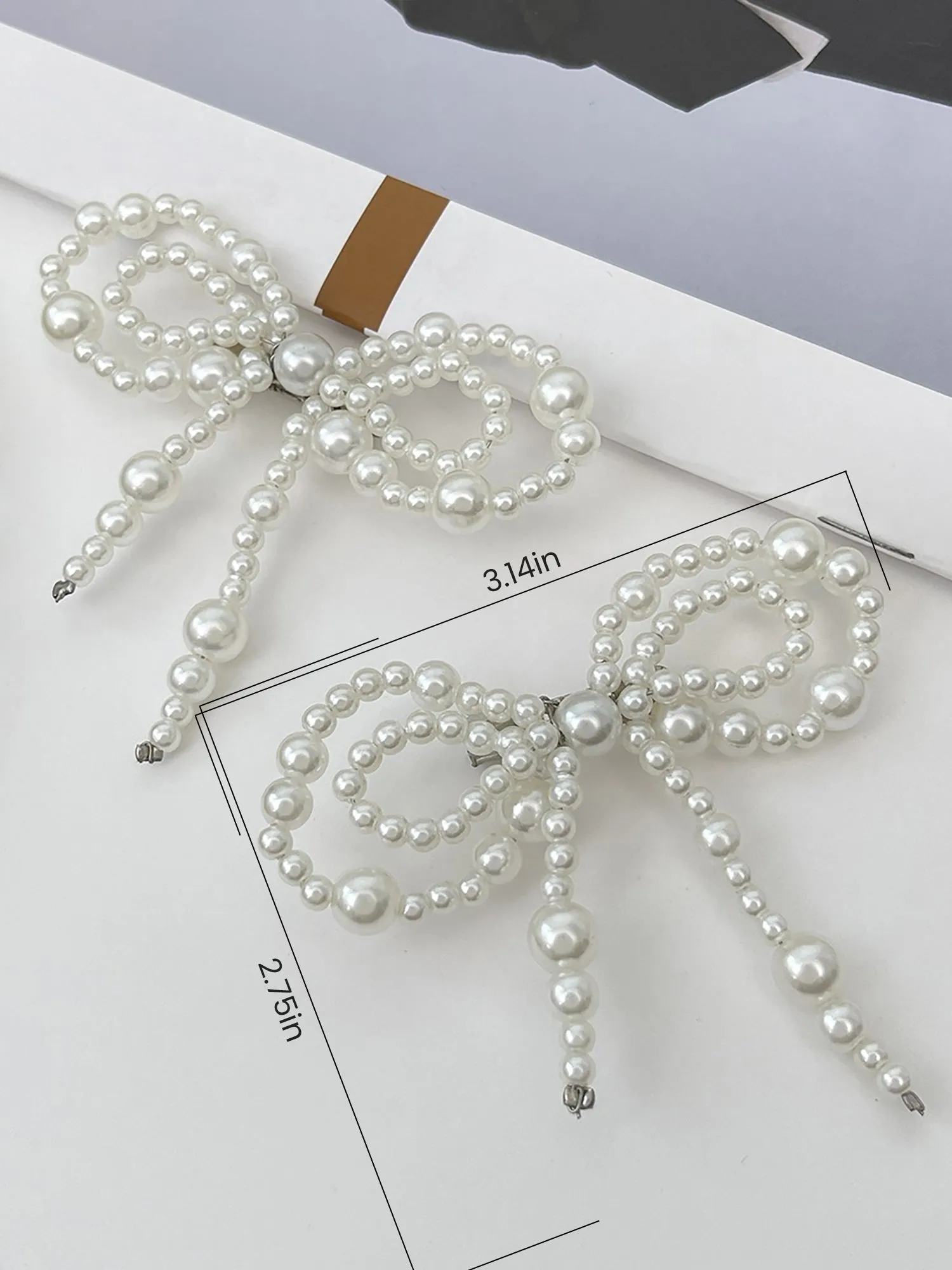 2 Pieces Faux Pearl Bow Decorated Metal Pin Set sold by Allegra K product image thumbnail 5