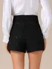 Sequined Tweed Button Front High Waist Shorts sold by Allegra K