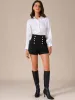 Sequined Tweed Button Front High Waist Shorts sold by Allegra K