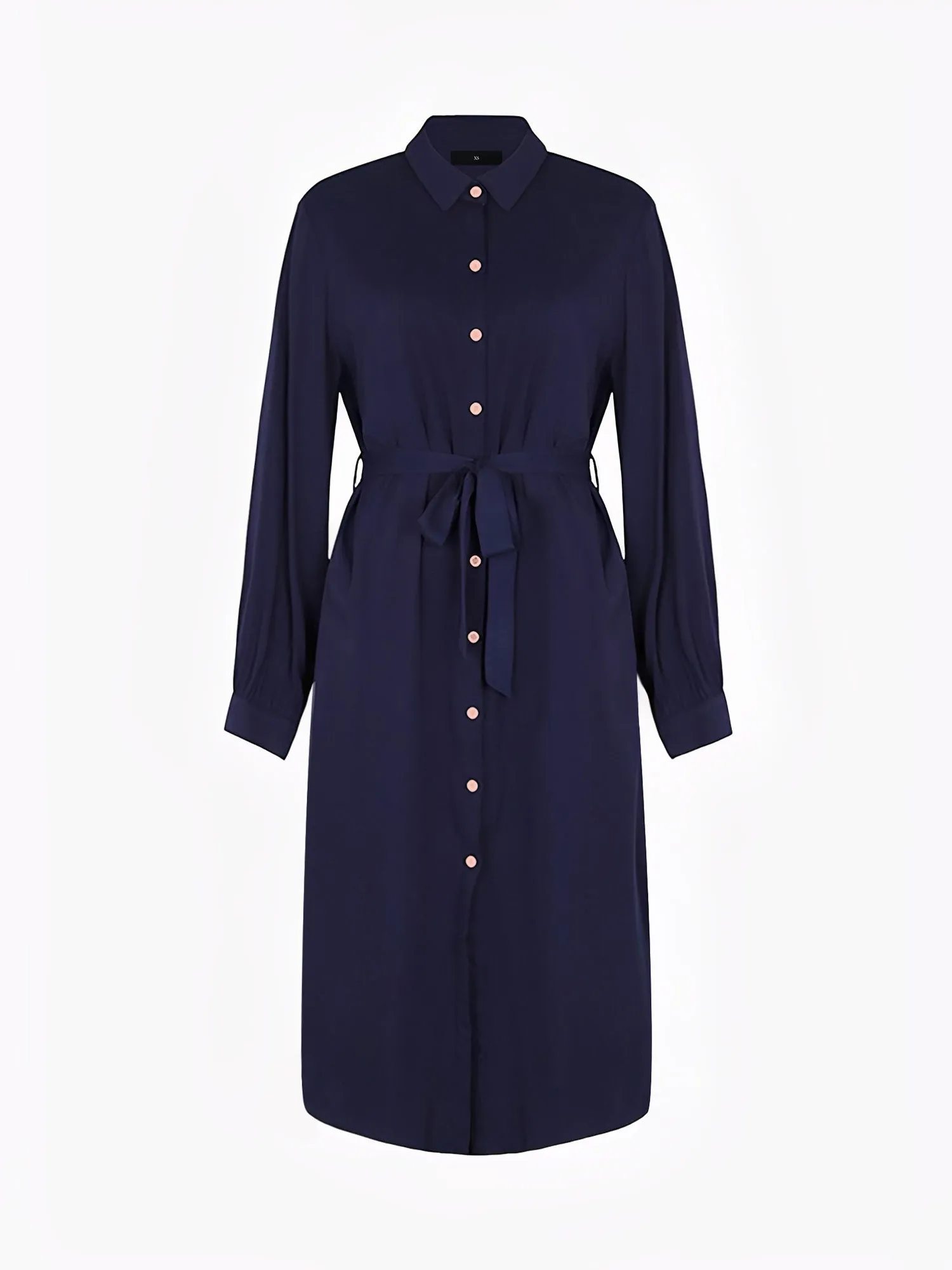 Collared Long Sleeves Pockets Midi Shirt Dress sold by Allegra K product image thumbnail 5