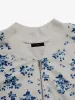 Autumn New Zipper Baseball Collar Printed Jacket Temperament Commuting Casual Versatile Jacket sold by Allegra K