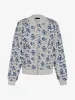 Autumn New Zipper Baseball Collar Printed Jacket Temperament Commuting Casual Versatile Jacket sold by Allegra K