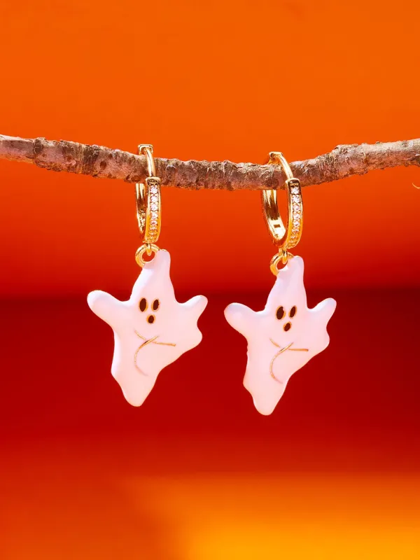 Halloween Style Faux Diamond Huggie Earrings sold by Allegra K