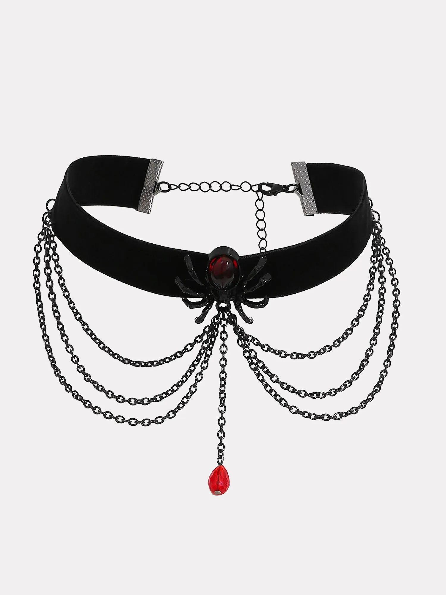 Halloween Spider Gothic Chain Choker Necklace sold by Allegra K