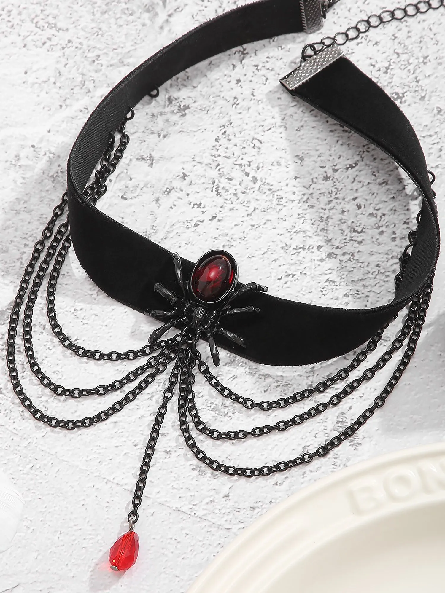 Halloween Spider Gothic Chain Choker Necklace sold by Allegra K product image thumbnail 3