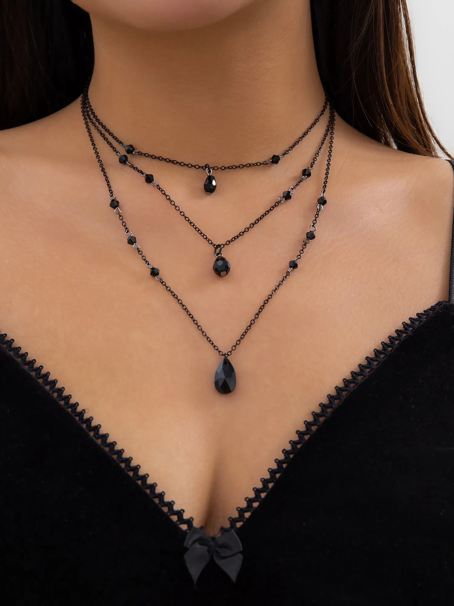 Halloween Gothic Alloy Multi-Layered Necklace sold by Allegra K