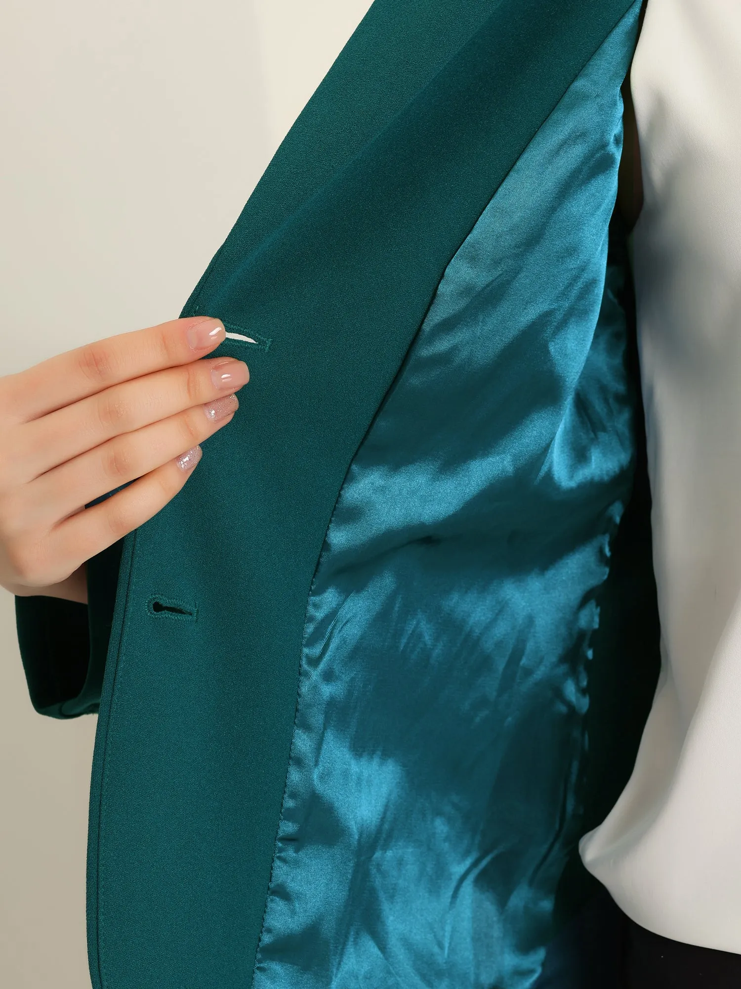 Stretch Notched Lapel Collar Work Office Jacket Blazer sold by Allegra K product image thumbnail 4