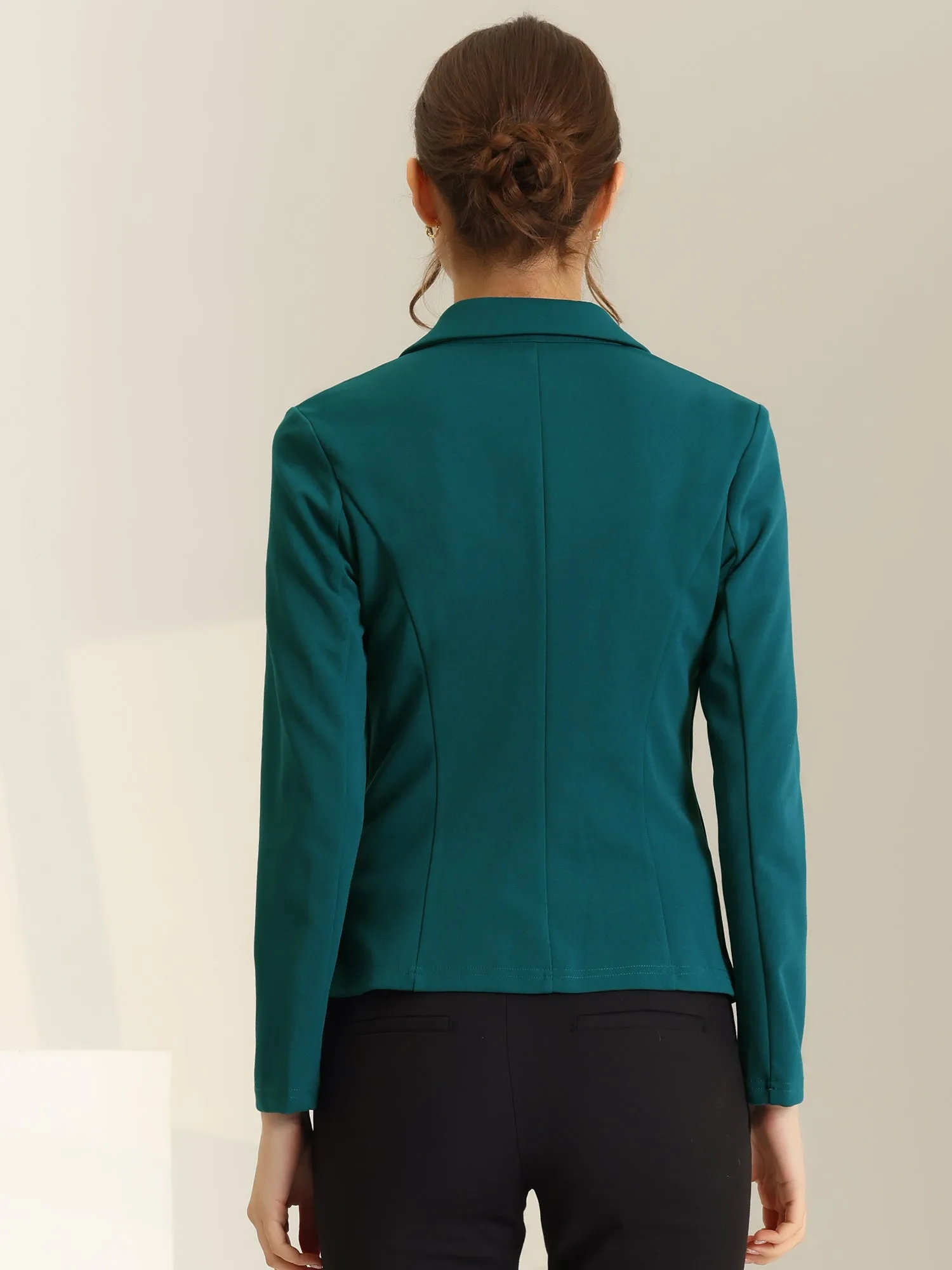 Stretch Notched Lapel Collar Work Office Jacket Blazer sold by Allegra K product image thumbnail 3