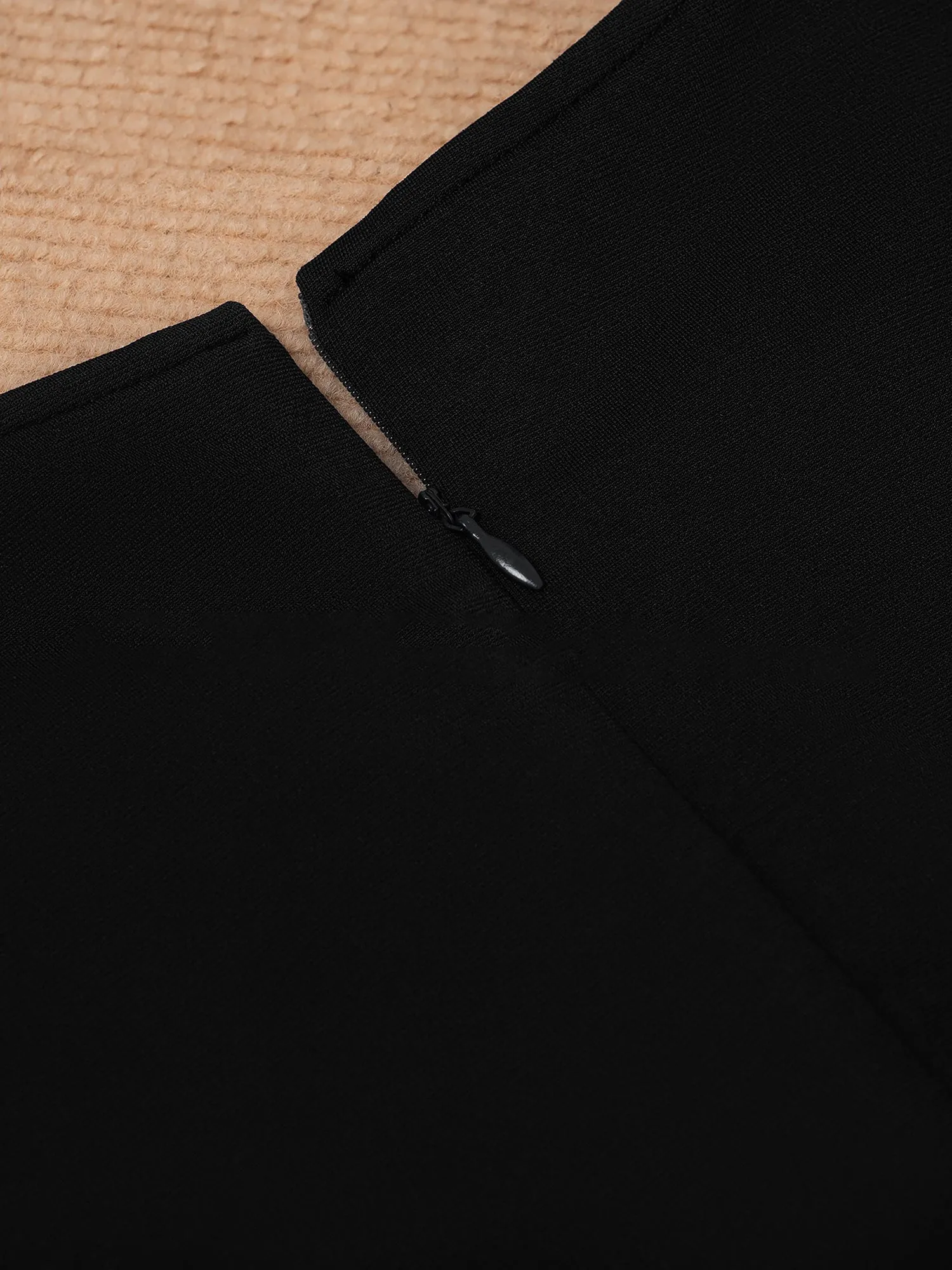 Notch Neck 3/4 Sleeves Belted Work Midi Sheath Dress sold by Allegra K product image thumbnail 4