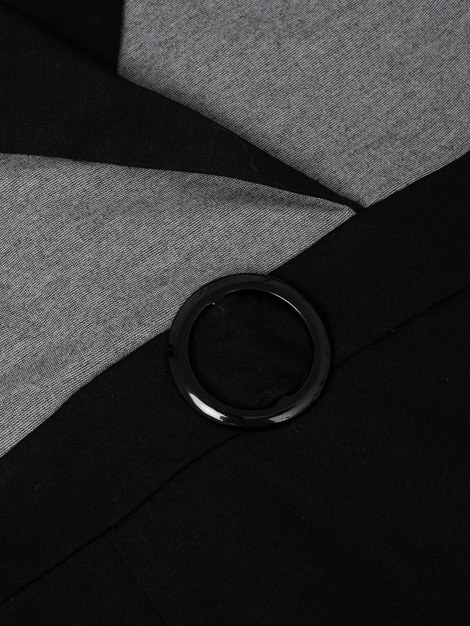 Lapel Colorblock 3/4 Sleeves Work Midi Sheath Dress sold by Allegra K product image thumbnail 5