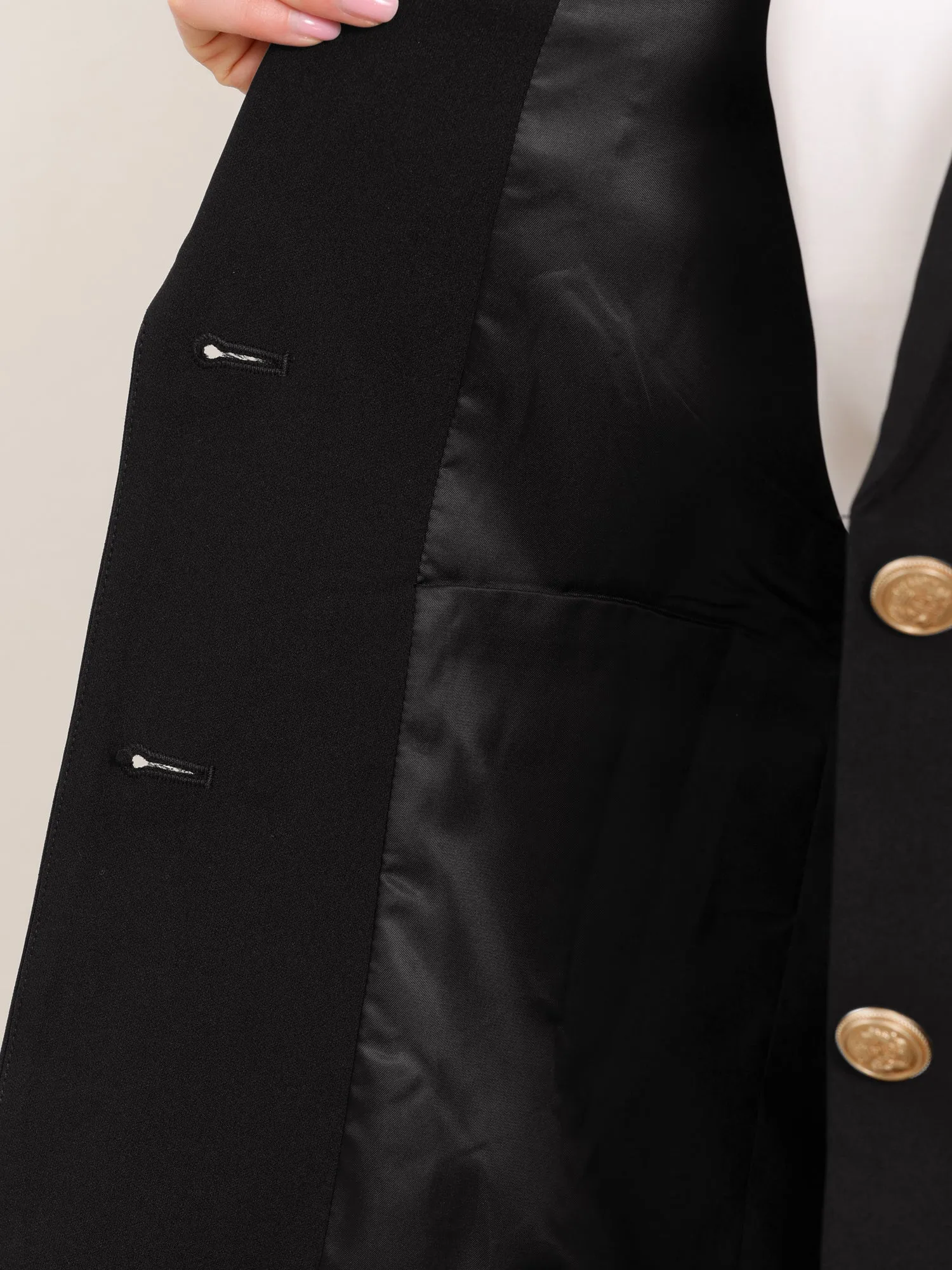 Notched Lapel Long Sleeve Single Breasted Work Blazer sold by Allegra K product image thumbnail 4