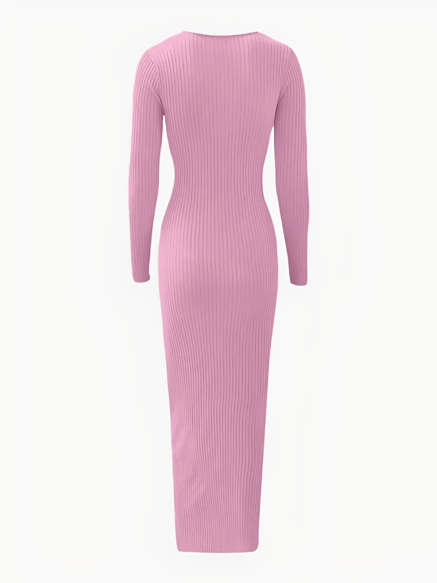 Ruched V Neck Long Sleeve Bodycon Sweater Dress sold by Allegra K product image thumbnail 5