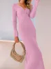 Ruched V Neck Long Sleeve Bodycon Sweater Dress sold by Allegra K