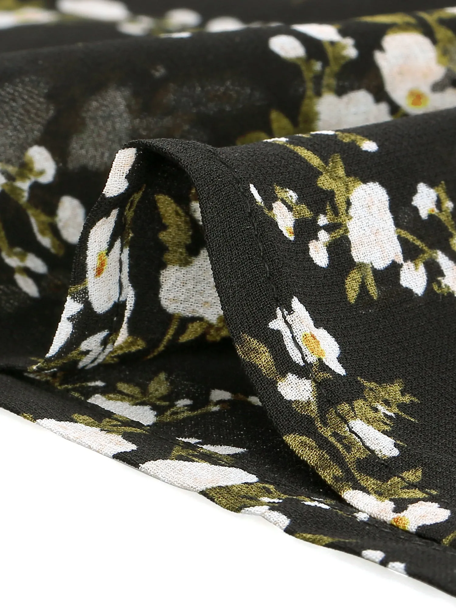 Summer Floral Ruffle Sleeveless Tie Neck Chiffon Flowy Mini Dress sold by Allegra K product image thumbnail 5