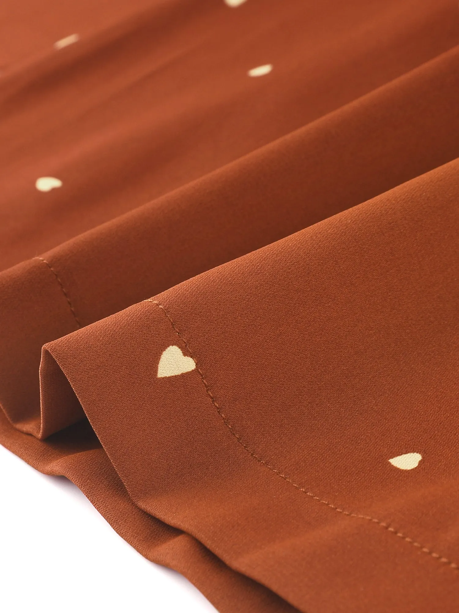 Retro Heart Print Above Knee Short Sleeve Elegant Dress sold by Allegra K product image thumbnail 3