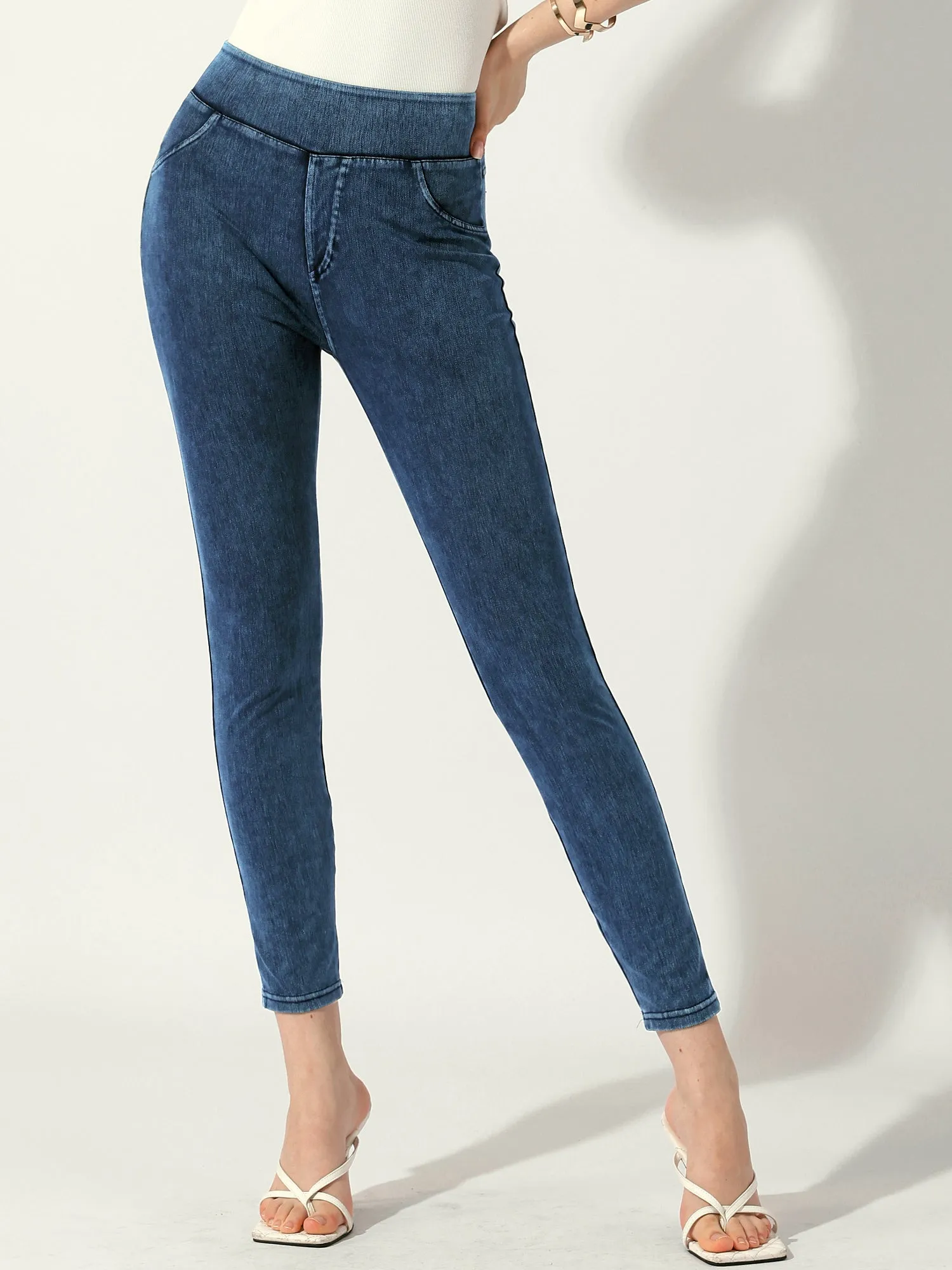 Jeggings Tummy Control Stretchy High Waisted Skinny Jeans sold by Allegra K product image thumbnail 5