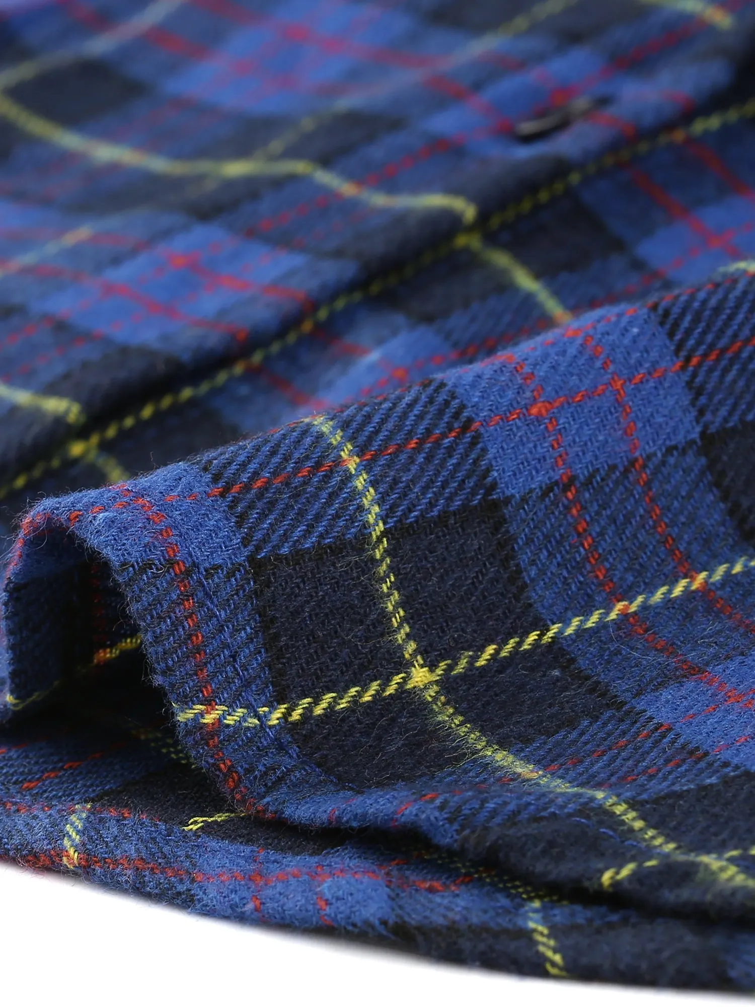 Plaid Tie Neck Button Down Long Sleeve Shirt Blouse sold by Allegra K product image thumbnail 5