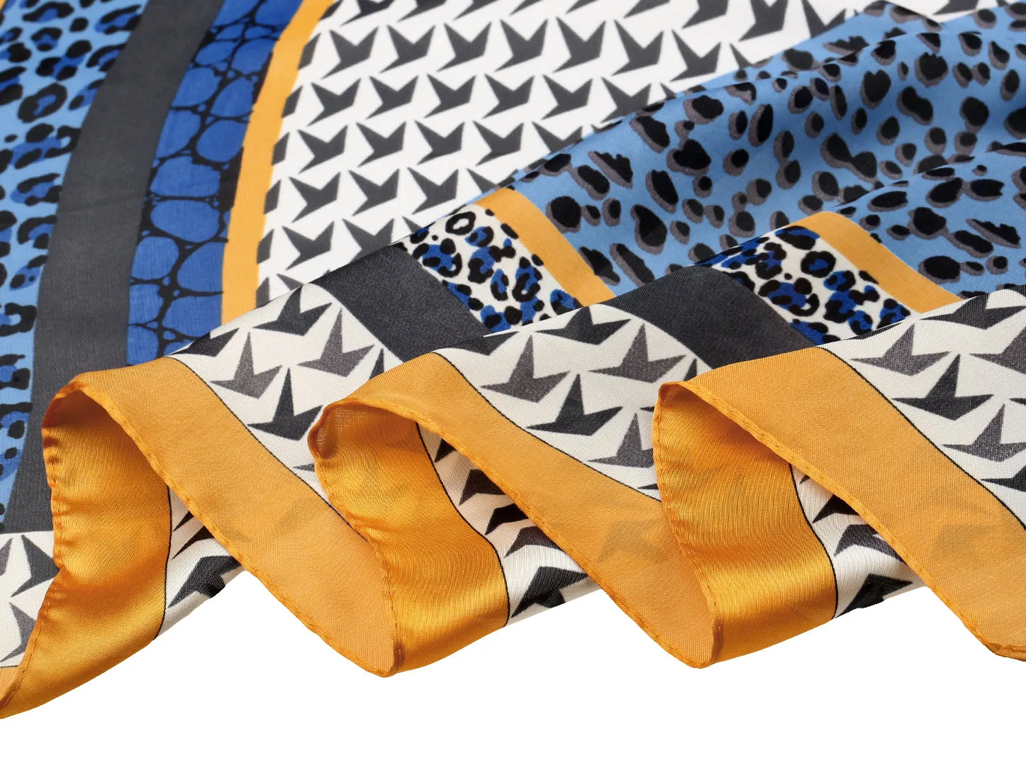 70cm Houndstooth Swallow Bird Leopard Print Square Scarf Kerchief sold by Allegra K product image thumbnail 4