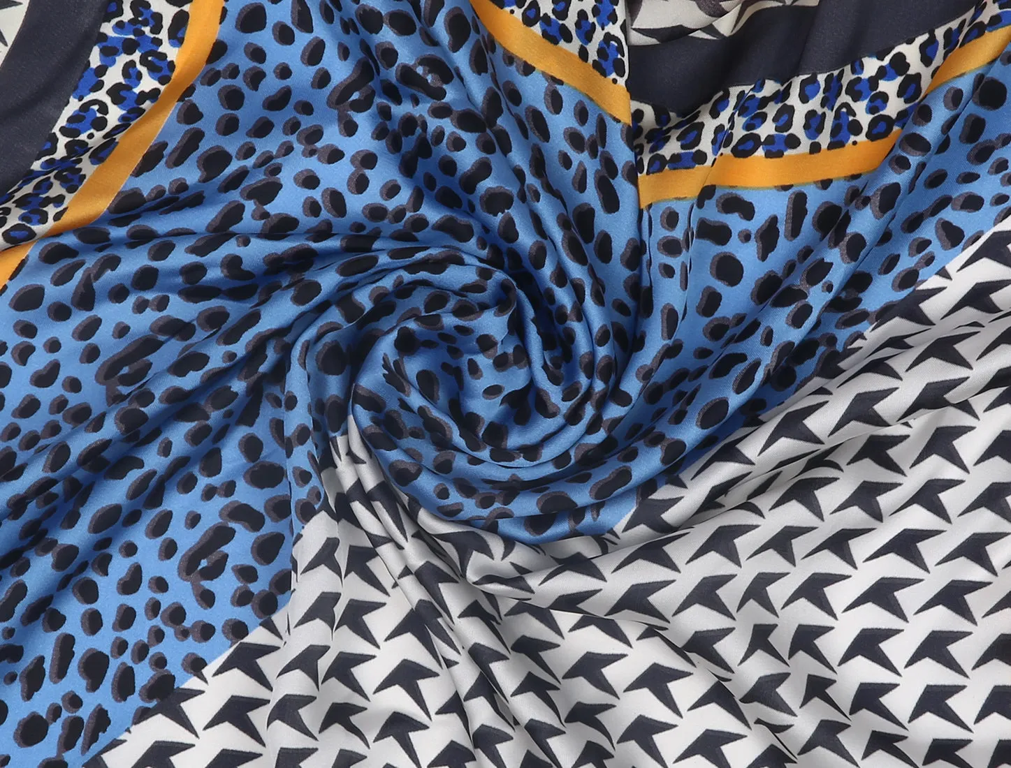 70cm Houndstooth Swallow Bird Leopard Print Square Scarf Kerchief sold by Allegra K product image thumbnail 5