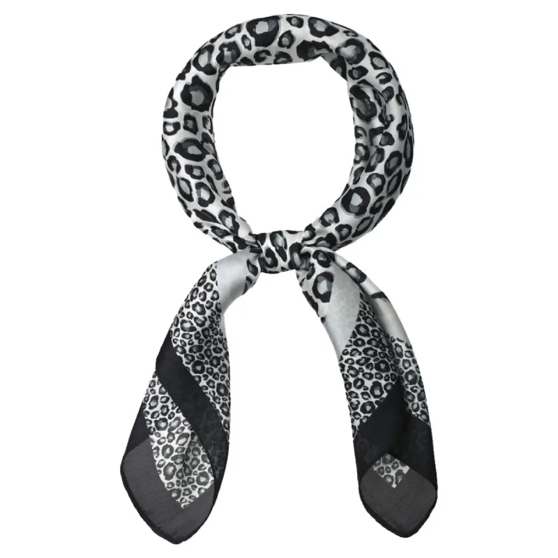 70cm Animal Leopard Print Silk Square Scarves Neckerchief Bandana sold by Allegra K