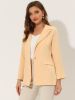 Solid Casual Blazer Lapel Collar Button Long Sleeve Work Jacket sold by Allegra K