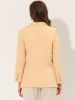 Solid Casual Blazer Lapel Collar Button Long Sleeve Work Jacket sold by Allegra K