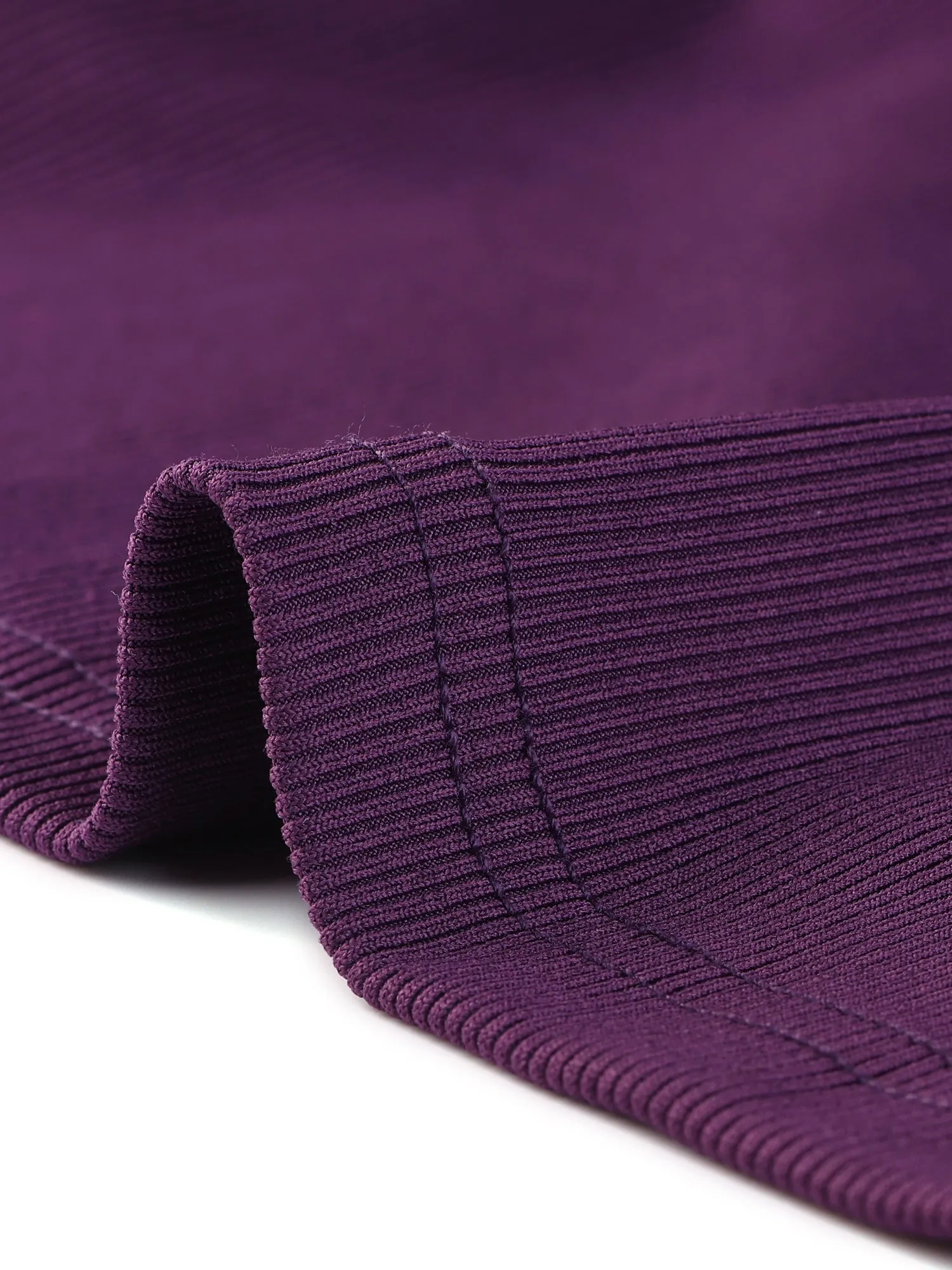 Knit Button Decor Short Sleeve Irregular Neck Ruched Side Blouse sold by Allegra K product image thumbnail 5