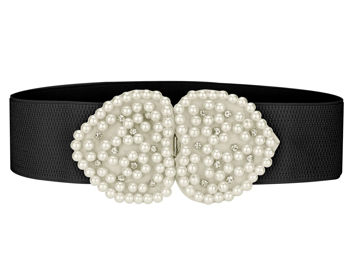 Heart Shape Design Faux Pearl Rhinestone Decor Waist Belts sold by Allegra K