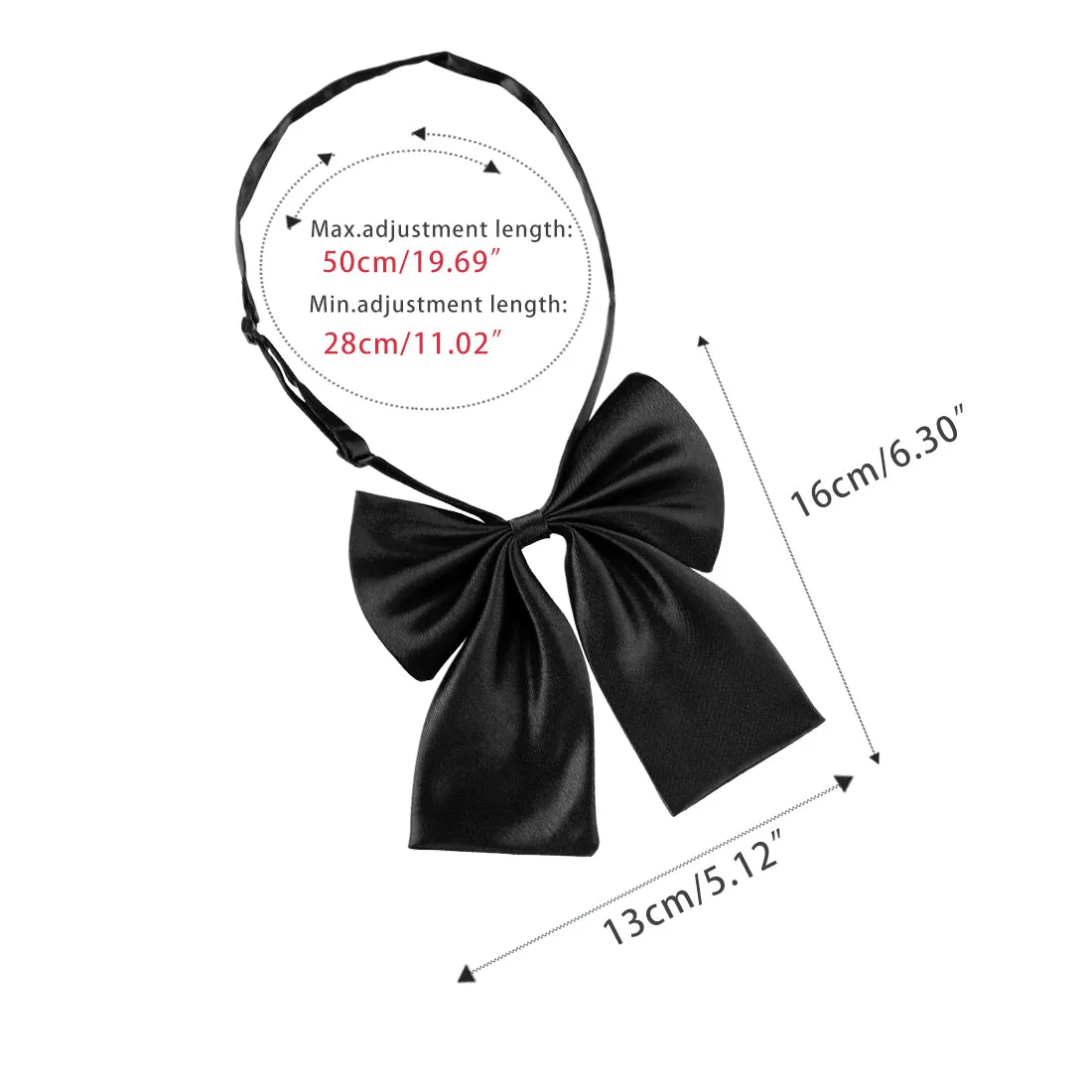 Pre-Tied Bowknot Bow Tie Adjustable Bowtie Solid Color sold by Allegra K product image thumbnail 3