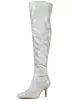 Glitter Pointed Toe Stiletto Heel Over the Knee High Boot sold by Allegra K