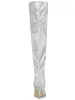 Glitter Pointed Toe Stiletto Heel Over the Knee High Boot sold by Allegra K