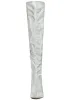 Glitter Pointed Toe Stiletto Heel Over the Knee High Boot sold by Allegra K
